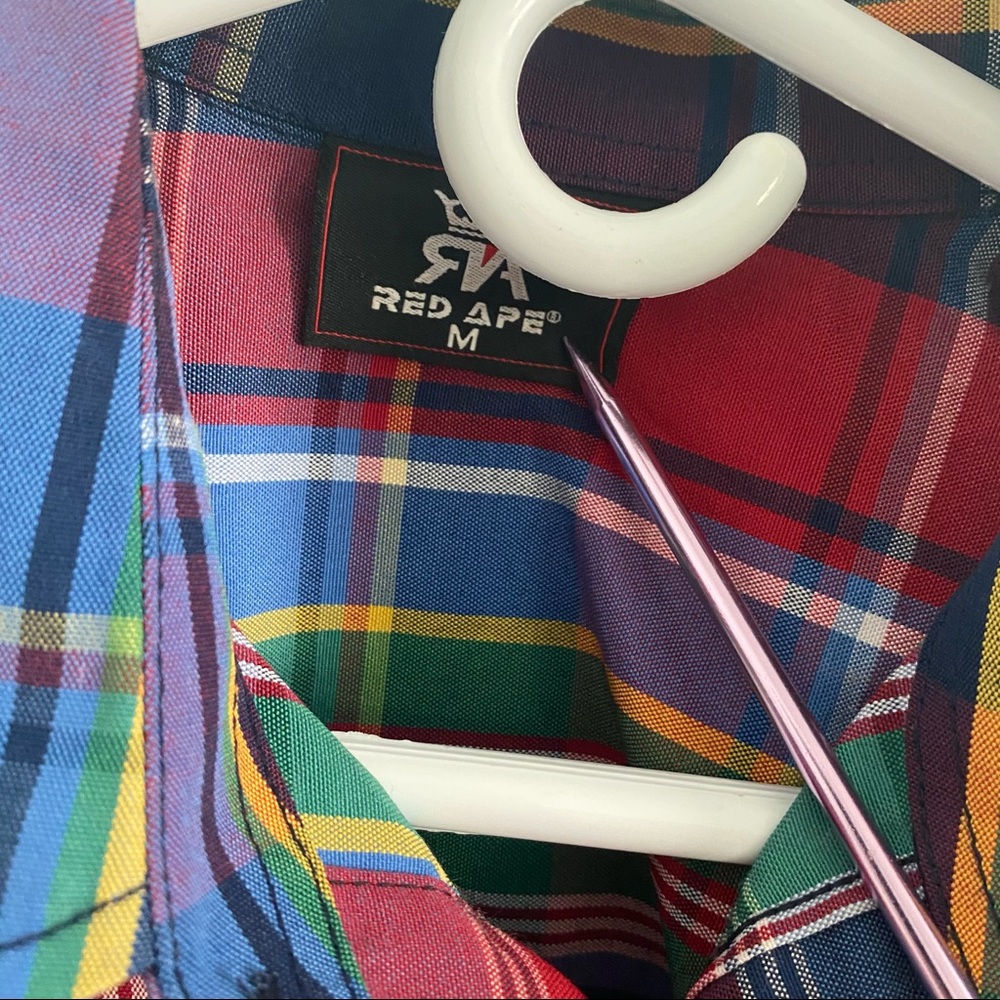 RedApe Scotch Plaid Button Down Short Sleeve Shirt - Picture 8 of 8